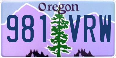 OR license plate 981VRW