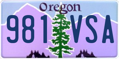 OR license plate 981VSA