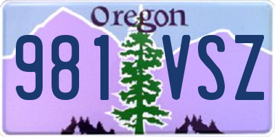 OR license plate 981VSZ