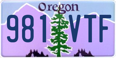 OR license plate 981VTF