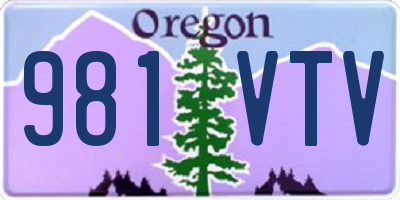 OR license plate 981VTV