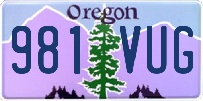 OR license plate 981VUG