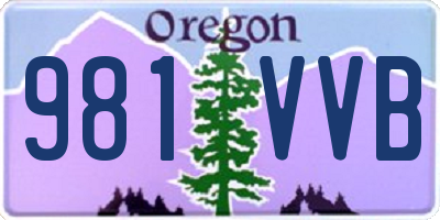 OR license plate 981VVB