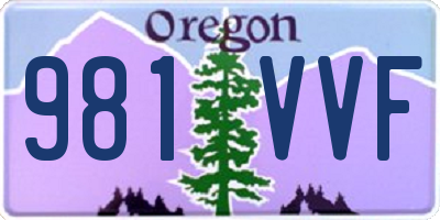 OR license plate 981VVF