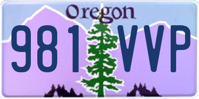 OR license plate 981VVP