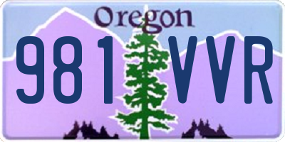 OR license plate 981VVR