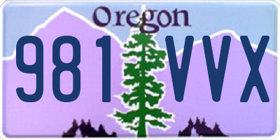 OR license plate 981VVX