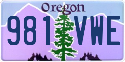 OR license plate 981VWE