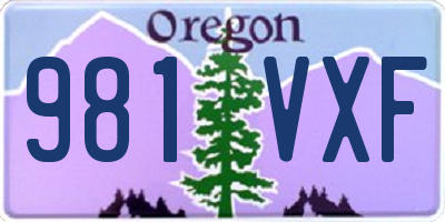 OR license plate 981VXF