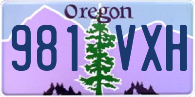 OR license plate 981VXH