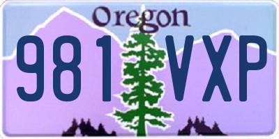 OR license plate 981VXP