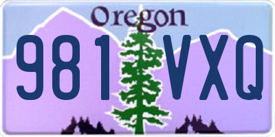 OR license plate 981VXQ