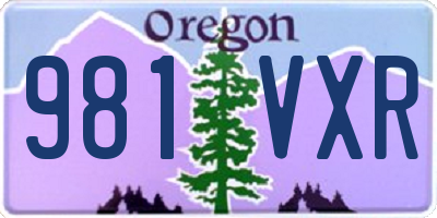 OR license plate 981VXR