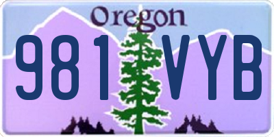 OR license plate 981VYB
