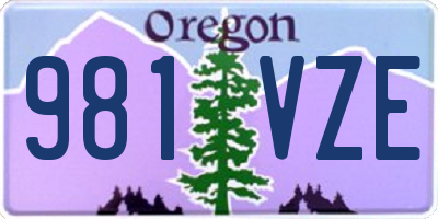 OR license plate 981VZE