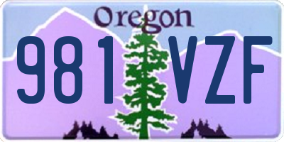 OR license plate 981VZF