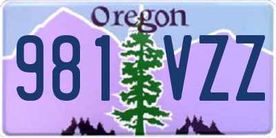OR license plate 981VZZ