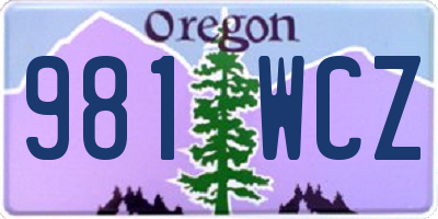 OR license plate 981WCZ