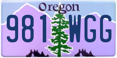 OR license plate 981WGG