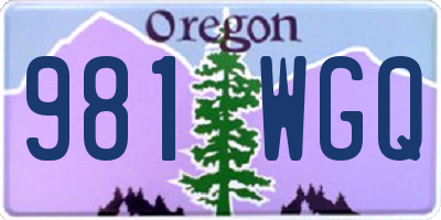 OR license plate 981WGQ