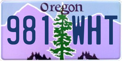 OR license plate 981WHT