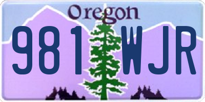 OR license plate 981WJR