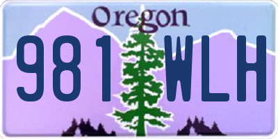OR license plate 981WLH