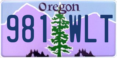 OR license plate 981WLT