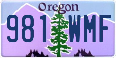 OR license plate 981WMF
