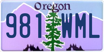 OR license plate 981WML