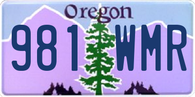 OR license plate 981WMR