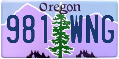 OR license plate 981WNG