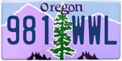 OR license plate 981WWL