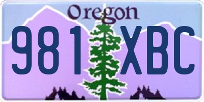OR license plate 981XBC
