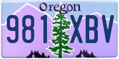 OR license plate 981XBV
