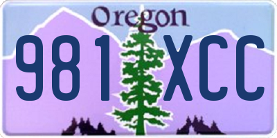 OR license plate 981XCC