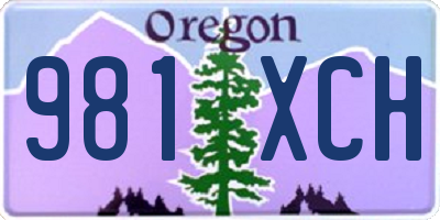 OR license plate 981XCH