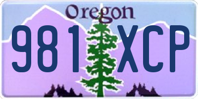 OR license plate 981XCP