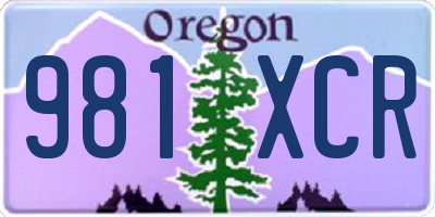 OR license plate 981XCR