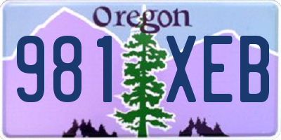 OR license plate 981XEB