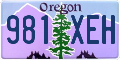OR license plate 981XEH