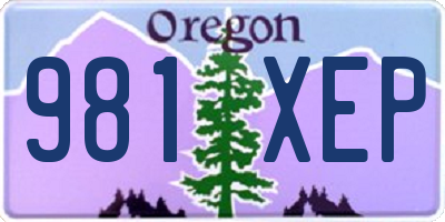 OR license plate 981XEP
