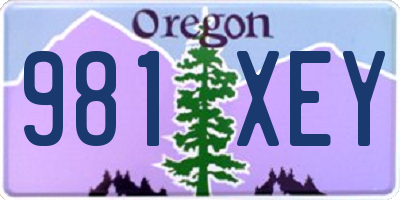 OR license plate 981XEY