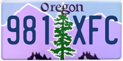 OR license plate 981XFC