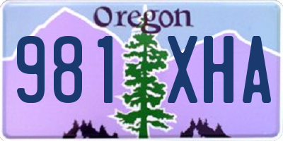 OR license plate 981XHA