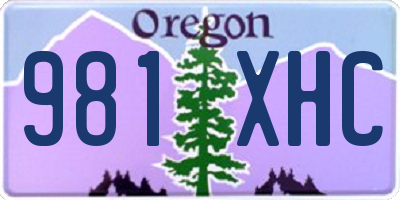 OR license plate 981XHC