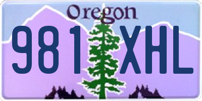 OR license plate 981XHL