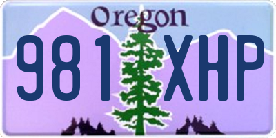 OR license plate 981XHP