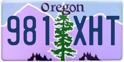 OR license plate 981XHT