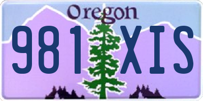 OR license plate 981XIS